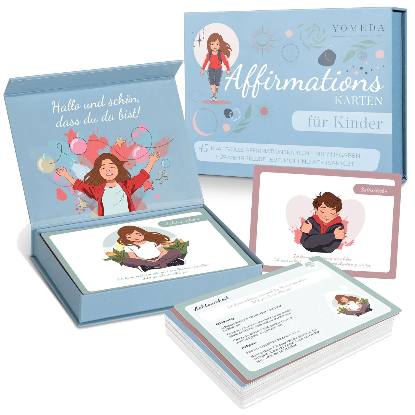 Yomeda Affirmationskarten Box mit Karten für Kinder