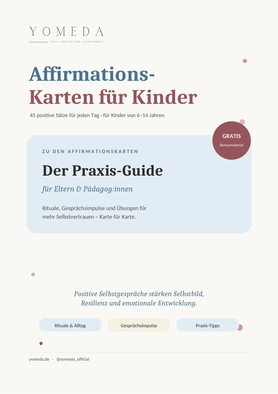 Deckblatt Yomeda Praxis-Guide Affirmationskarten