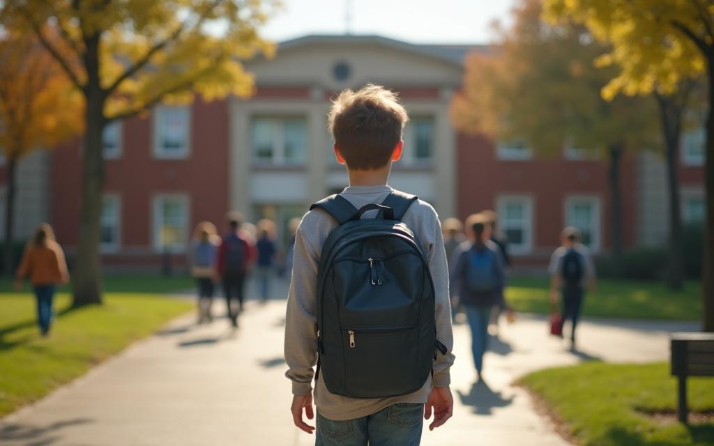 Kind mit Schultüte am ersten Schultag – sinnvolle Geschenkideen zur Einschulung